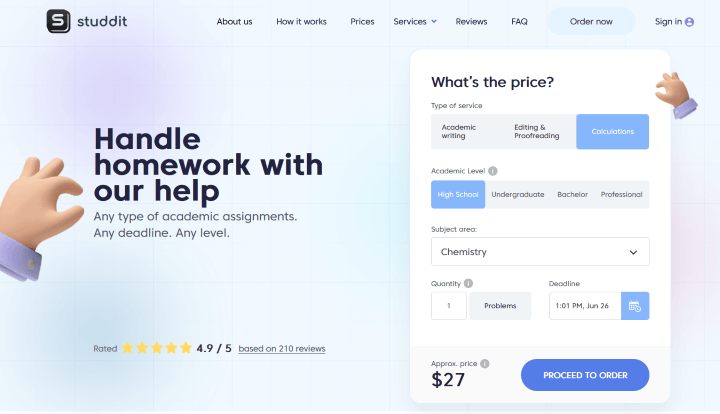 Studdit: Your Chemistry Homework Helper