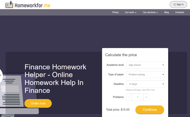 HomeworkFor.Me: Online Homework Help In Finance