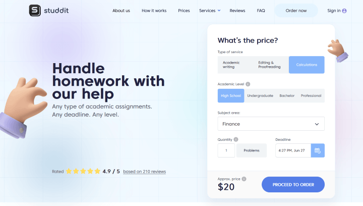 Studdit: Your Finance Homework Helper