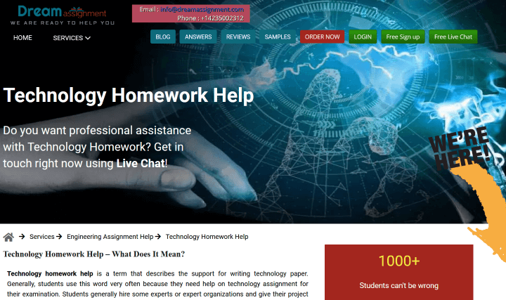 DreamAssignment.com: Technology Homework Help