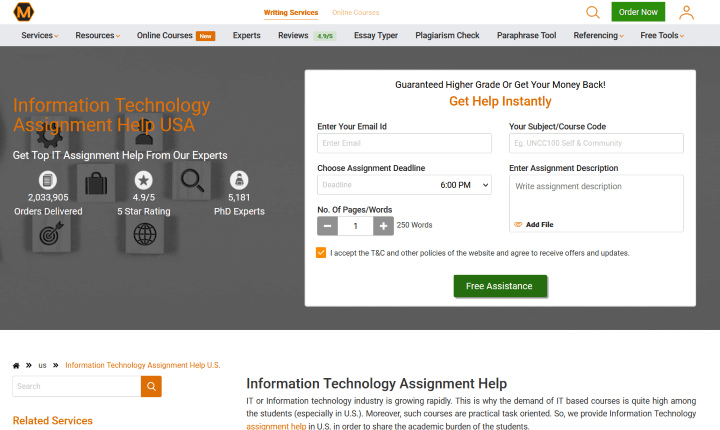 MyAssignmentHelp.com: Information Technology Assignment Help in U.S.